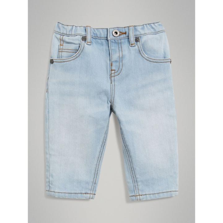 Burberry Burberry Childrens Relaxed Fit Stretch Denim Jeans, Size: 12m, Blue