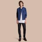 Burberry Burberry Linen Workwear Jacket, Size: 40r, Blue