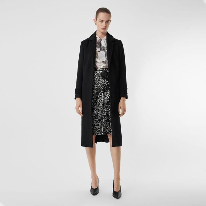 Burberry Burberry Cashmere Wrap Coat, Size: 00, Black