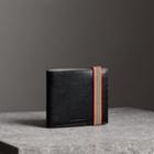 Burberry Burberry Heritage Stripe Leather International Bifold Wallet, Black