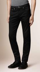 Burberry Burberry Straight Fit Yarn Dyed Jeans, Size: 40r, Black