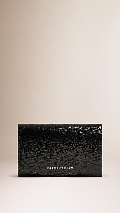Burberry Patent London Leather Foldover Wallet