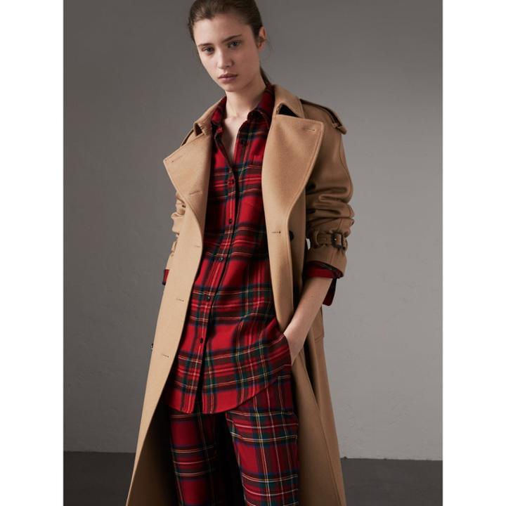 Burberry Burberry Cashmere Trench Coat, Size: 04