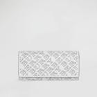 Burberry Burberry Perforated Logo Leather Continental Wallet, White