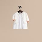 Burberry Burberry Check Cuff Cotton Cardigan, Size: 2y, White