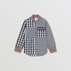 Burberry Burberry Childrens Icon Stripe Trim Gingham Cotton Shirt, Size: 10y