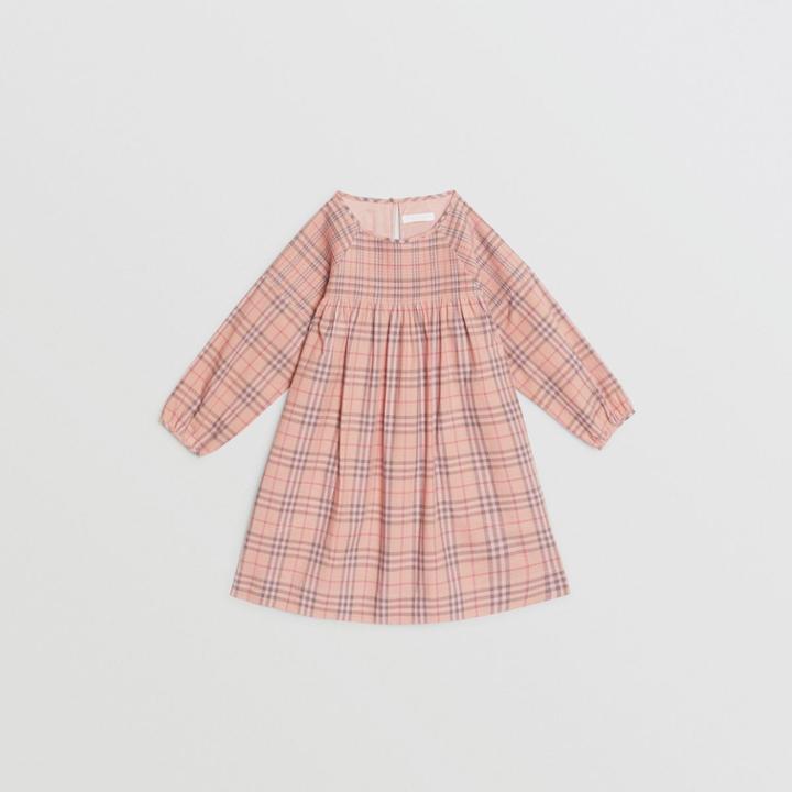 Burberry Burberry Childrens Check Cotton Poplin Dress, Size: 6y, Pink