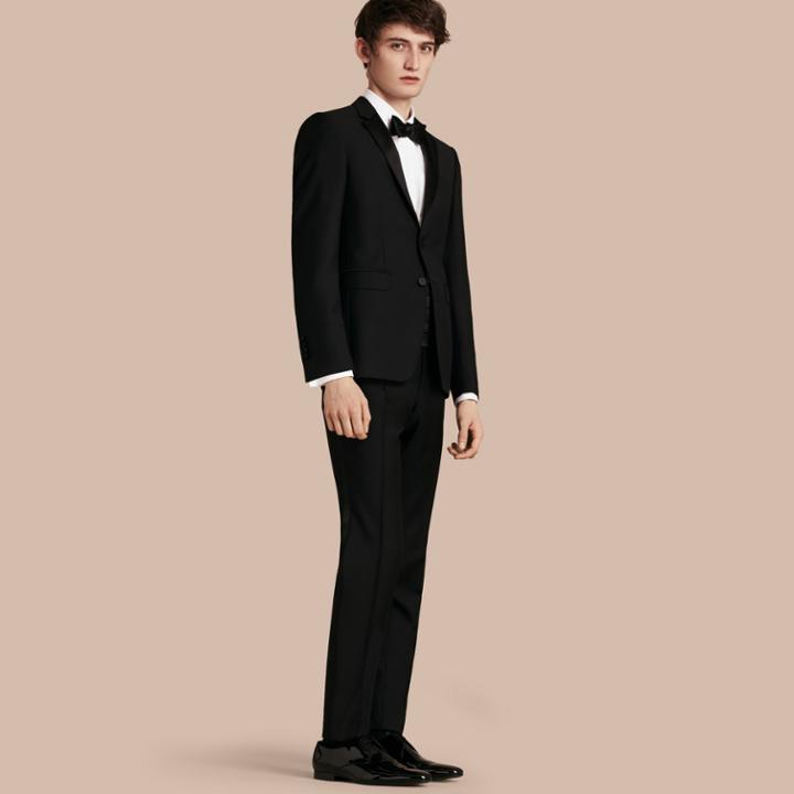 Burberry Burberry Modern Fit Wool Mohair Half-canvas Tuxedo, Size: 44r, Black