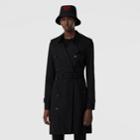 Burberry Burberry The Mid-length Kensington Heritage Trench Coat, Size: 0, Black
