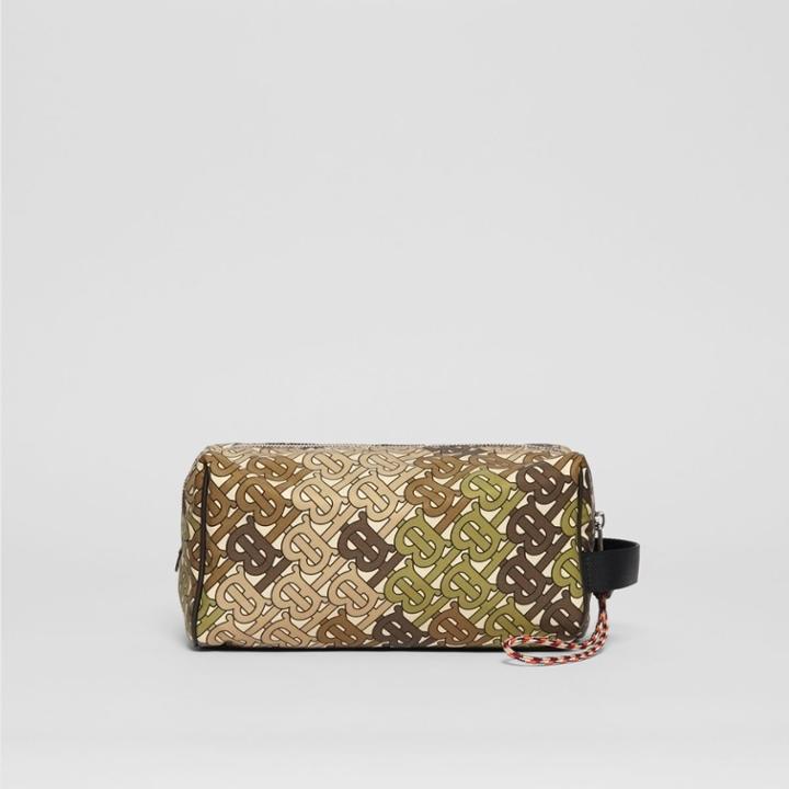 Burberry Burberry Monogram Print Nylon Pouch, Green