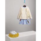 Burberry Burberry Fringed Cable Knit Wool Cashmere Sweater, Size: 14y, White
