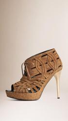 Burberry Woven Suede Ankle Boots