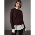 Burberry Burberry Cable-knit Yoke Cashmere Sweater, Red