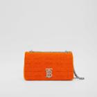 Burberry Burberry Small Quilted Towelling Lola Bag, Orange