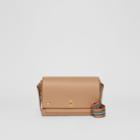 Burberry Burberry Grainy Leather Note Crossbody Bag, Brown