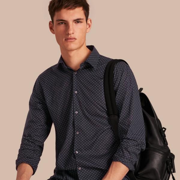 Burberry Printed Cotton Poplin Shirt