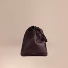 Burberry Burberry Grainy Leather Drawstring Pouch, Red
