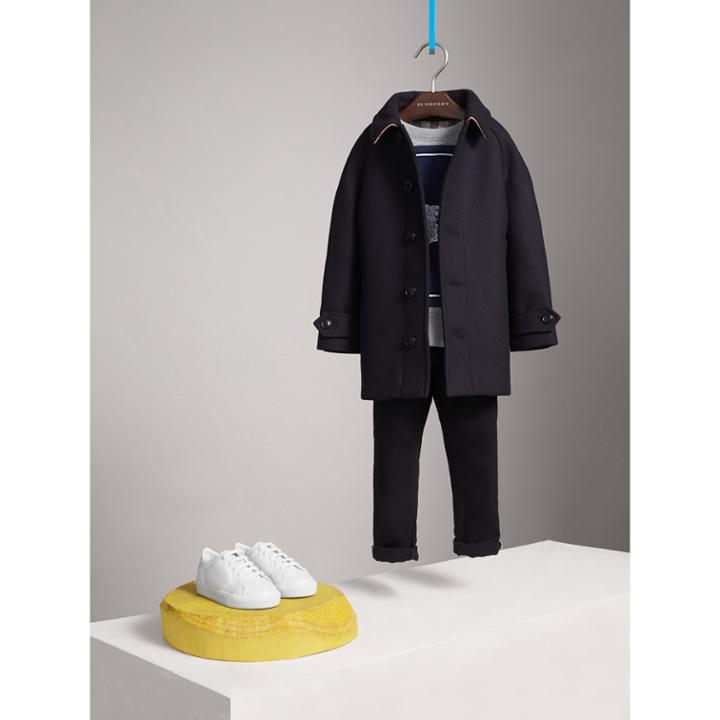 Burberry Burberry Wool Cashmere Blend Car Coat, Size: 14y, Blue