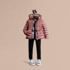 Burberry Burberry Bow Detail Down-filled Puffer Jacket, Size: 14y, Purple