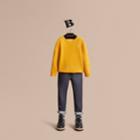 Burberry Burberry Check Elbow Patch Cashmere Sweater, Size: 12y, Yellow