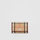 Burberry Burberry Small Vintage Check E-canvas Folding Wallet, Red