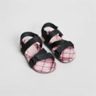 Burberry Burberry Ripstop Strap Check Cotton Sandals, Size: 28