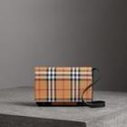 Burberry Burberry Tartan And Leather Wallet With Detachable Strap, Yellow