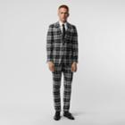 Burberry Burberry Classic Fit Tartan Wool Cashmere Tailored Jacket, Size: 34r, Black