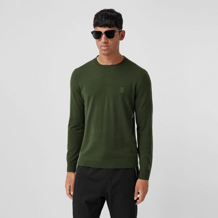 Burberry Burberry Monogram Motif Cashmere Sweater, Size: L, Green