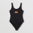 Burberry Burberry Logo Print Stretch Nylon Swimsuit, Size: Xl