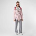 Burberry Burberry Cut-out Hem Two-tone Coated Nylon Parka, Size: 44, Pink