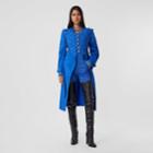 Burberry Burberry Technical Canvas Collarless Trench Coat, Size: 02, Warm Royal Blue