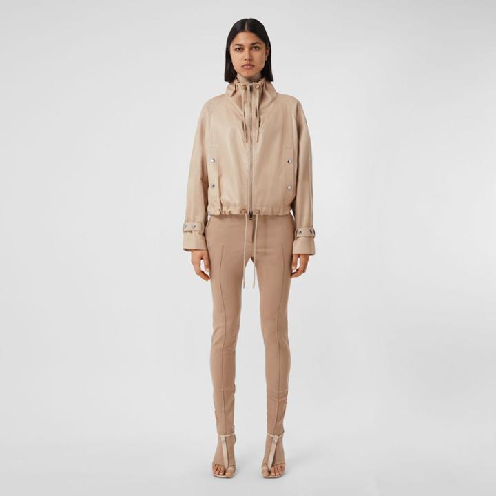 Burberry Burberry Lambskin Cropped Jacket, Size: 04