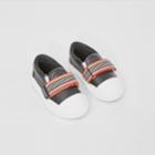 Burberry Burberry Childrens Icon Stripe Strap Slip-on Sneakers, Size: 23