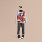Burberry Burberry London Intarsia Cashmere Sweater, Size: 14y, Grey