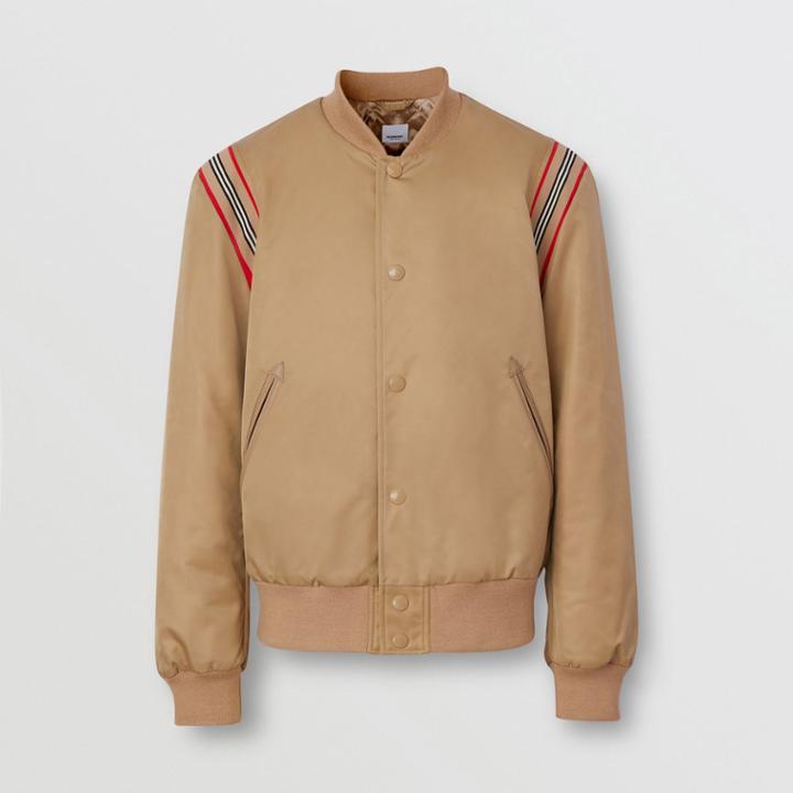 Burberry Burberry Icon Stripe Trim Twill Bomber Jacket