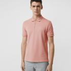 Burberry Burberry Check Placket Cotton Polo Shirt, Pink