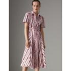 Burberry Burberry Scribble Stripe Cotton Shirt Dress, Size: 00, Pink