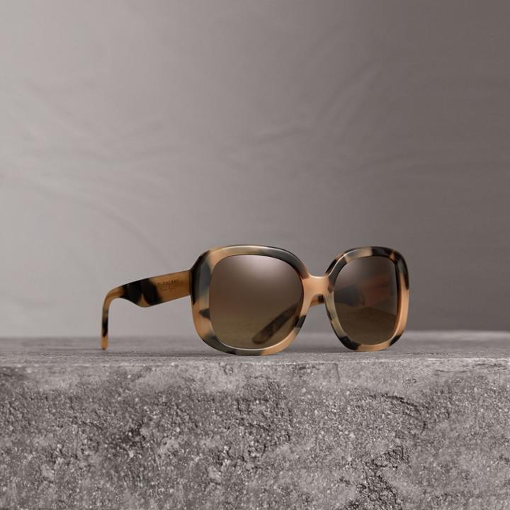 Burberry Burberry Square Frame Sunglasses, Yellow