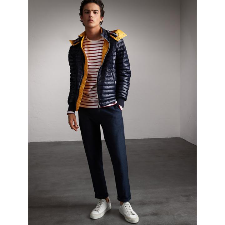 Burberry Burberry Packaway Hood Down-filled Puffer Jacket, Size: 36, Blue