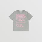 Burberry Burberry Childrens Coordinates Print Cotton T-shirt, Size: 14y, Grey
