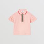 Burberry Burberry Childrens Icon Stripe Detail Cotton Zip-front Polo Shirt, Size: 6y