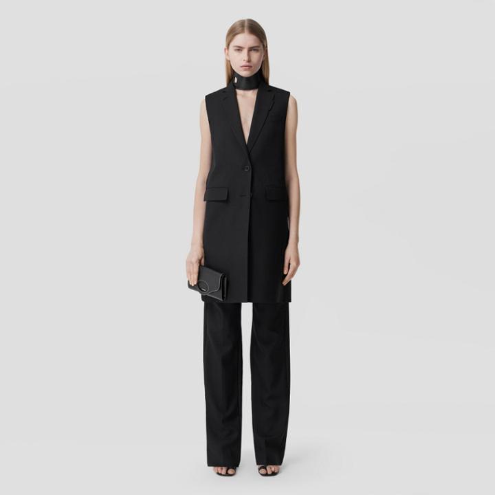 Burberry Burberry Sleeveless Wool Tailored Jacket, Size: 08