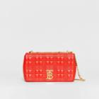 Burberry Burberry Small Quilted Check Lambskin Lola Bag, Red