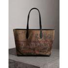 Burberry Burberry The Medium Doodle Tote In Coated Check Canvas