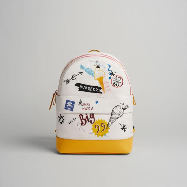 Burberry Burberry Ice-cream Print Cotton Canvas Backpack