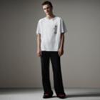 Burberry Burberry Boxy Fit T-shirt With Crystal Brooch, White