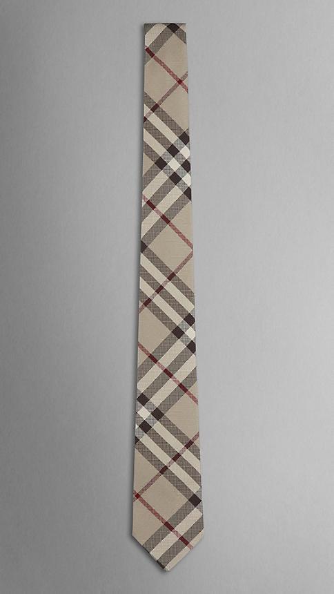 Burberry Modern Cut Check Silk Tie