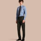 Burberry Burberry Modern Fit English Wool Tailored Trousers, Size: 40, Grey
