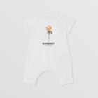 Burberry Burberry Childrens Montage Print Cotton Playsuit, Size: 9m, White